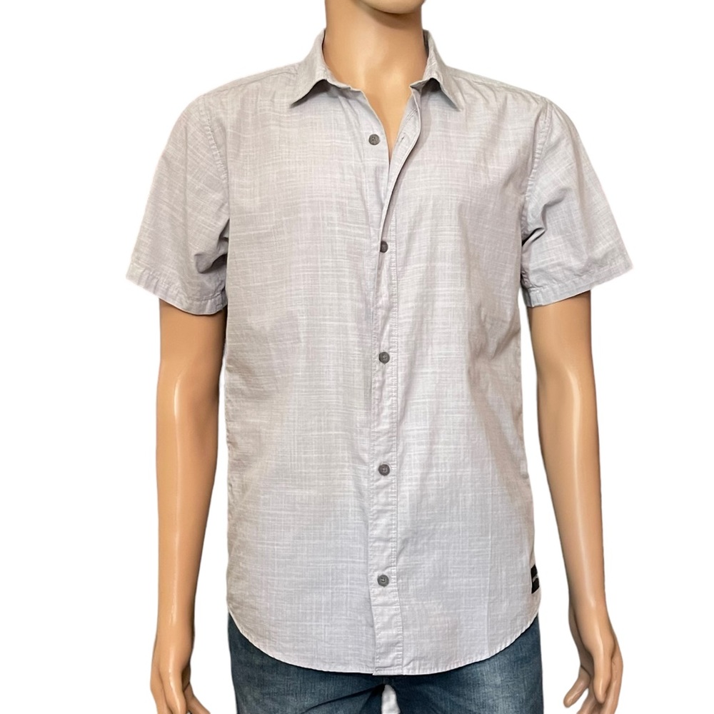 calvin klein jeans men's tee shirts XL  Shot Sleeve Gray